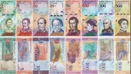 2018 委內瑞拉2-500玻利瓦爾紙幣  8張大全套 全新UNC