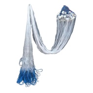 Ready-to-use fishing net, 11⁄2in hole, 0.20mm line, high 50m long, lead weights