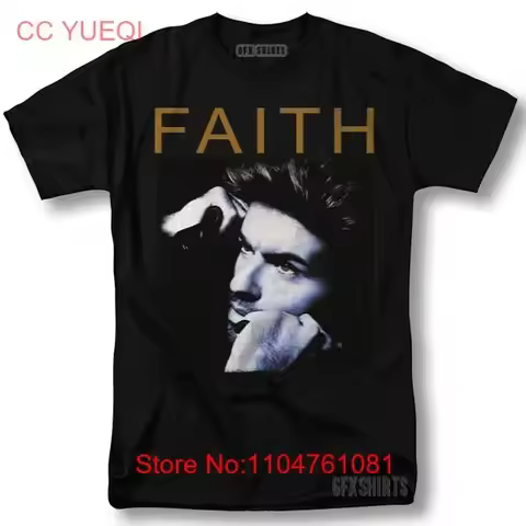 George Michael T Shirt Faith Merch Concert Tour Vntg Design vintage Washed Stretched Top For Everyda
