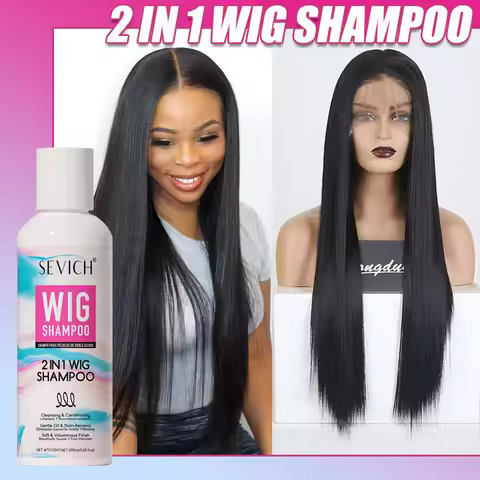 2-IN-1 Professional Wig Shampoo Conditioner Deep Cleansing Moisturizes Wig Care Shampoo Anti-Frizz S