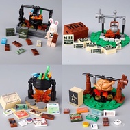 New Product [Shop Hot Sale] MOC Russia US Army Campfire Printing Piece Food Ration Minifigure Handhe