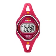 TIMEX TW5M10700 IRONMAN SLEEK DIGITAL นาฬิกาข้อมือผู้หญิง สายซิลิโคน สีชมพู หน้าปัด 34 มม.