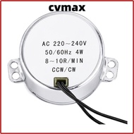 CVMAX Turntable Synchronous Motor, 4W Power 8-10RPM Speed Synchronous Geared Motor, CW/CCW Rotation 