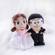 結婚公仔 多啦A夢 靜香 大雄 裝飾 擺設 車用 汽車 結婚公仔 一對 Doraemon 送禮 禮物