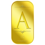 DA7 Puregold 1g Alphabet A | 999.9 Pure Gold Bar