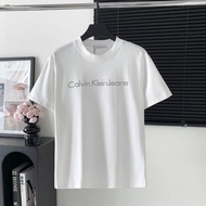 顶 CK 胸前金钻字母logo 圆领短袖25ss新品纯棉男女士同款T恤OS宽松型打底衫上衣体恤