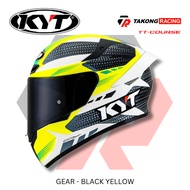 KYT Helmets TT Course Gear Black Yellow