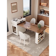 Solid Wood Dining Table Chair Retractable Integrated Table Multifunctional Square Table Living Room 