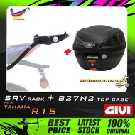 SET KOMBO KOTAK/BOX GIVI B27 B27N2 TOP CASE + YAMAHA R15 SRV SPECIALRACK