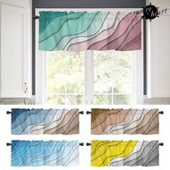[SNNY] Windows Curtain Valance Gradient Color Ocean Wave Sunshade Decorative Aesthetic Rod Pocket Valance Window Treatments Kitchen Windows Bathroom Bedroom Deecor