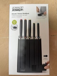 Joseph Joseph 廚刀套裝（五件裝）連磨刀器及竹製可分類砧板