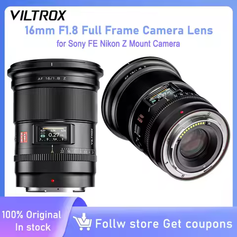 VILTROX 16mm F1.8 Camera Lens Full Frame Large Aperture Ultra Wide Angle Auto Focus Lens for Nikon S