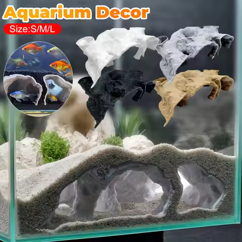 3D Printed Natural Tunnel Pleco Cave Fish Hideout Decor for Cichlid, Clown Loach & Kuhli Loach Tunne