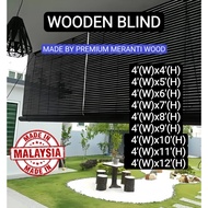 (4 feet width) Bidai Kayu Outdoor Blind Wooden Blinds Woodblind Meranti Wood Curtain Bedai