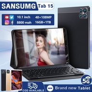 แท็บเล็ตพีซี SANSUMG Tab15 ใหม่ หน้าจอ 10.1นิ้ว Full HD แท็บเล็ต Android 12.0 RAM16GB ROM1024GB Tablet ราคาถูก โทรได้ เล่นเกมลื่น รองรับภาษาไทย รองรับ2ซิมการ์ด แท็บเล็ต 4G/5G แท็บเล็ตราคาถูก