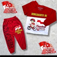 MERAH Red and White Clothes for Girls and Boys 80th Independence Suit 2025 Age 8 9 Years 13 Girls In