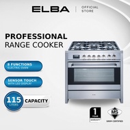 ELBA 115L Professional Range Cooker EPRC-H9880ST(SS) - 8-Function Oven, Safety Valve - Stainless Ste
