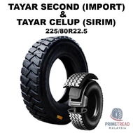 225/80R17.5 RETREAD/SECOND TYRE 225 80 17.5 225/80/17.5 2258017.5 225-80-17.5 TAYAR CELUP/SECOND