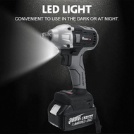 Brushless Electric Impact Wrench 22900mAh 388VF 800N.m Rechargeable 1/2 Square Cordless Wrench Power