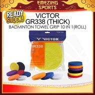 (100% ORIGINAL) Victor GR338 Badminton Towel Grip Thick (30mm x 10000mm) Roll - 100% Cotton - GR 338