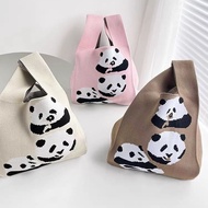 Wide Narrow Alley Merchandise Souvenirs Chengdu Panda Grandpa Knitted Bag Girl Bag Knitted Handbag