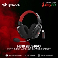 Redragon H510 Zeus Pro Tri-mode Wireless Gaming Headset 7.1 Surround Sound with RGB Backlit Effect