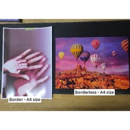 (1 pcs) Cuci Gambar saiz a4/ A4 photo printing