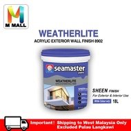 18L Seamaster Paint Weatherlite Acrylic Exterior Wall Finish 9102 ( White Colour only)