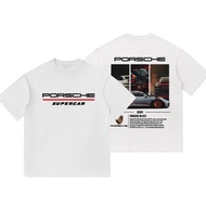 PORSCHE Short Sleeve, JDM Style, 911, 718 Sports Car Club Customized Cotton T-Shirt