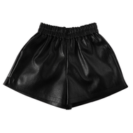ONE - 高腰顯瘦a字皮短褲女（黑色）（S-XXL碼）（下單後聯繫客服確認尺碼）#F275_004_038