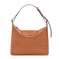 【LONGCHAMP】Le Pliage Xtra M Hobo 牛皮 半月形單肩包 肩背包 斜背包 腰果色 10189987M19