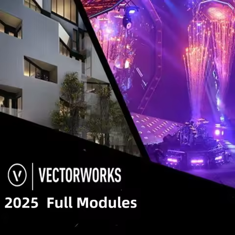 Vectorworks 2025 Full Modules Software Windows Mac Spotlight Architect Designer Landmark CAD License