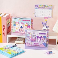 Kuromi Calendar 2026 Sanrio Desk Calendar Big-Eared Dog Melody Desktop Decoration Countdown Clock Ca