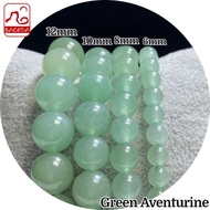Baceda Natural Green Aventurine Jade Crystal Bracelet 6-12mm