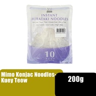 MIMO Konjac Noodle 200g - Kuey Teow ( Thin ) Gluten Free, Sugar Free, Low Calorie, Keto Friendly and Halal 魔芋面 低卡 食品