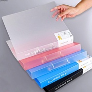 JUNMPERRD Transparent Folder, Office Document Plastic Binder File Folder, D-shaped 2 Holes Lever Arc