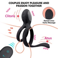 ☂▣7 Speed Wireless Remote Control Vibrating Penis Cock Ring Delay Ejaculation Erection Lock Ring Long Lasting Sex Toy fo