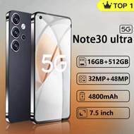Original Phone Note30 Ultra Smartphone 5G Hand phone 7.5 inch HD (12GB RAM 512GB ROM) 5800mAh Mobile