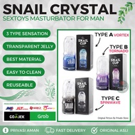 SNAIL CRYSTAL CUP PREMIUM - 3 Type Bening Clear Transparent Jelly Silikon Alat Bantu Toys Pria Bisa 