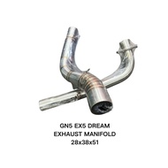 HONDA GN5 EX5 DREAM EXHAUST MANIFOLD OPEN 28x38x51 EXHAUST STAINLESS STEEL
