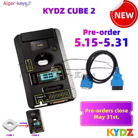 Alger-keys KYDZ CUBE 2 Key Programmer NXP Chip Copy Support 5C5D MQB49 Key Read Write Upgrade to CUB