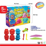 Kinetic Sand Magic Sand Toys for Children Set Animal Molds Safari Creative Sensory Play Educational 