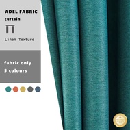 ADEL LINEN Kain Langsir Blackout Bidang Besar 126" Potong Meter Heavyweight Curtain Fabric Linen