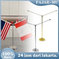Y - 2 Flag Table Pole Stand / Stainless Steel Flag Pole / Table Flag Stand