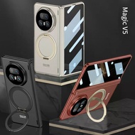 Metal Magnetic Swivel Bracket Holder Magnetic Hinge Glass Protector Phone Case for Honor Magic V5 V5