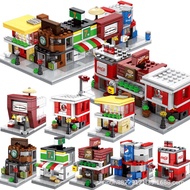 16 Style Sembo Blocks Children City Mini Street View Building Blocks  House Compatible Educational Toy Models