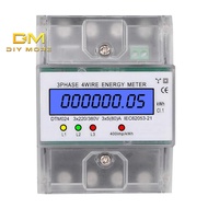 DIYMORE Digital Electric Meter 3 Phase 4 Wire Kwh Electronic Energy Meter 3 x 5(80A) Multifunctional