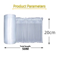 50M Air Bubble Wrap 20cm/30cm/40cm Anti Pecah Inflatable Bag Plastik Air Bag Roll Cushion Packing Bu