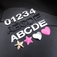 Suitable for Car 3D Letter Car Stickers English Letter Car Label DIY Letter Number Metal Body Sticke