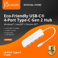 J5CREATE JCH345E Eco-Friendly USB-C® to 4-Port Type-C Gen 2 Hub